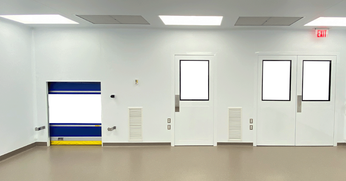 Facility with a roll-up door as a pass-through