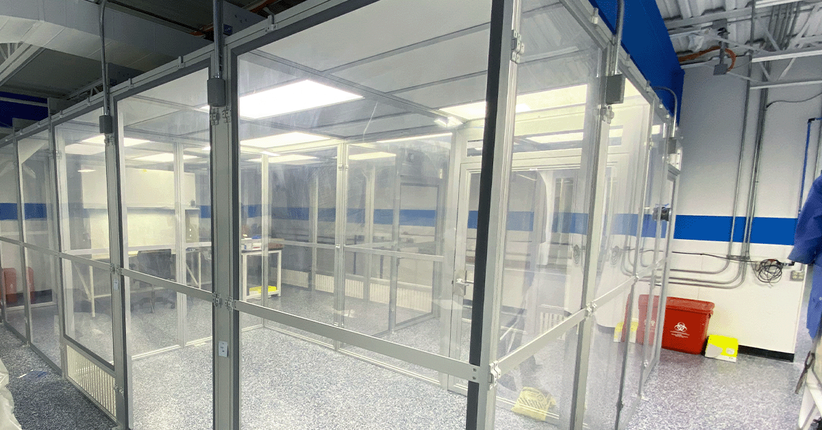 Modular Cleanroom with Moveable Panel Systems