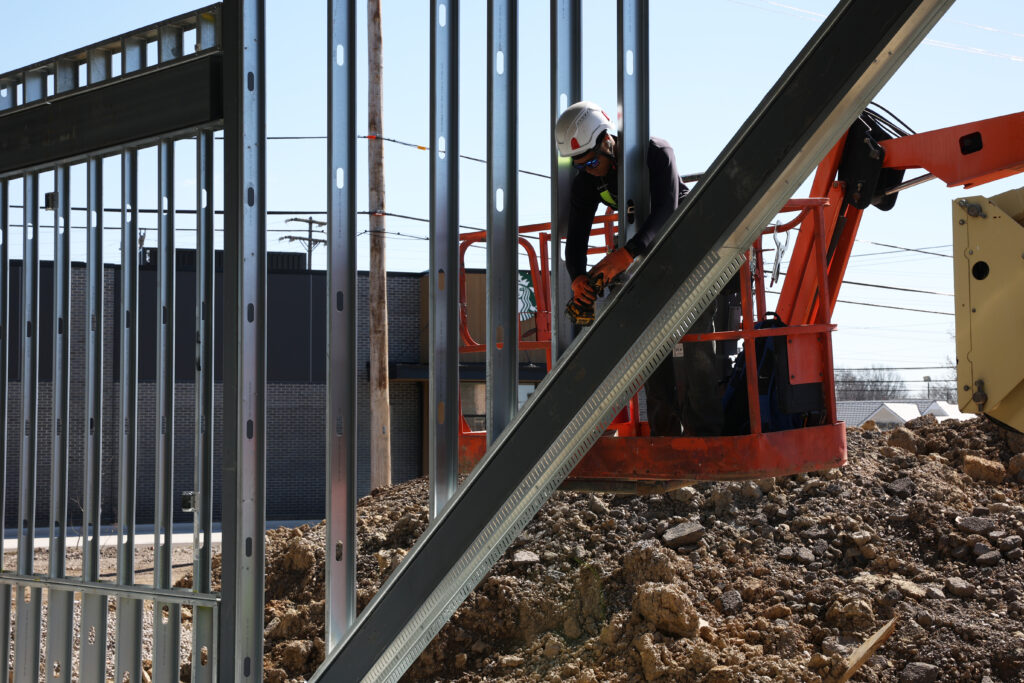 Metal Stud Framing at Aldi Middleburg